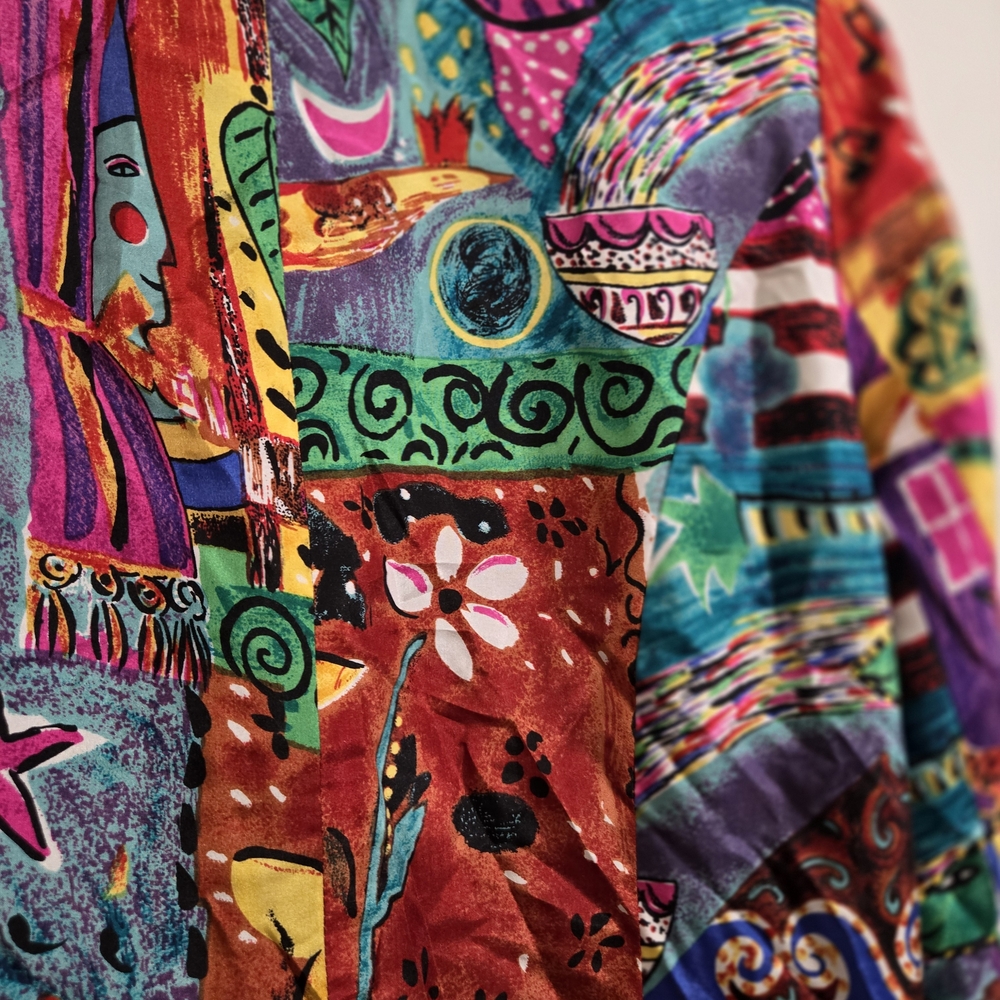 Vibrant Multicolor Women's Patchwork Blazer - image 6